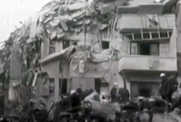 Bucharest after 1977 Vrancea earthquake - devastation and aftermath in communist Romania